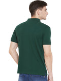 Cotton Blend Solid Half Sleeves Mens Polo T-Shirt
